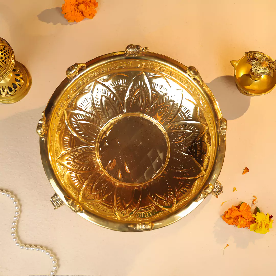 Designer Brass Elephant Urli