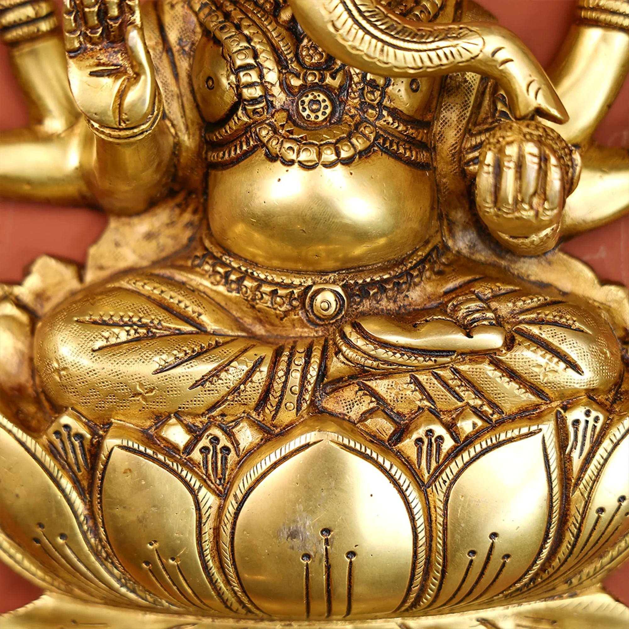 Brass Ganesha Lakshmi Wall Hanging Set - Image 2