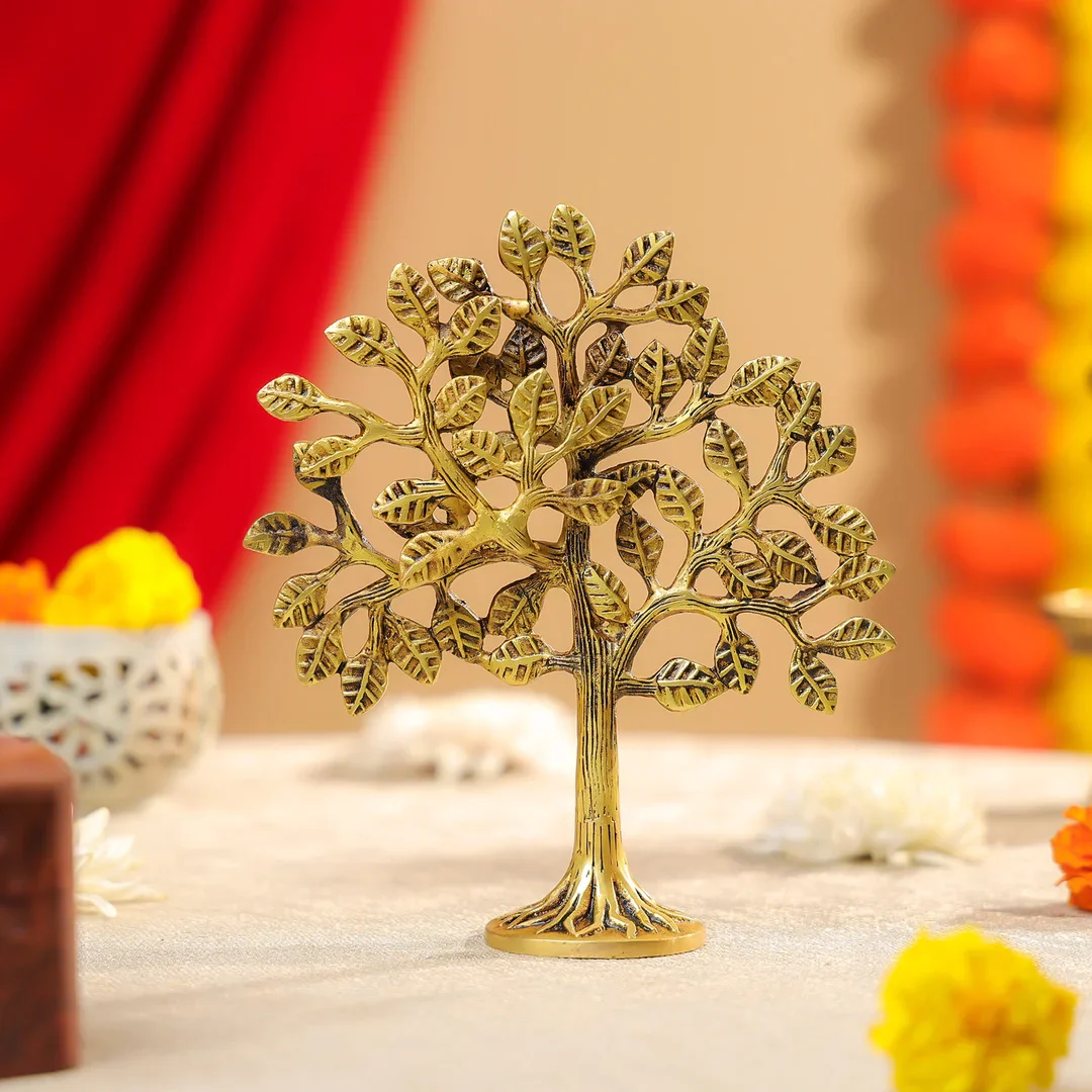 Brass Tree Of Life Table Decor