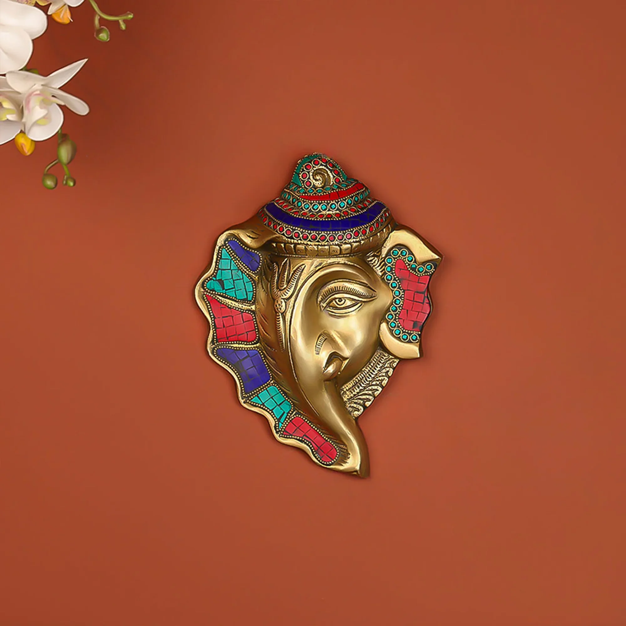 Wall Hanging Idol Ganesh Mask Statue